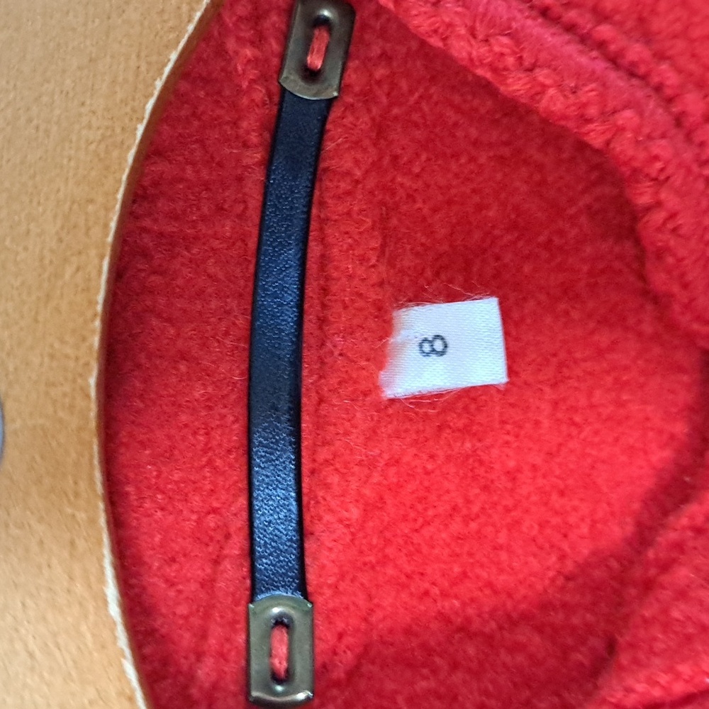 Vintage Red Pure Wool Cropped Jacket Coat Silver Crest Buttons Pockets Timeless - Picture 5 of 13